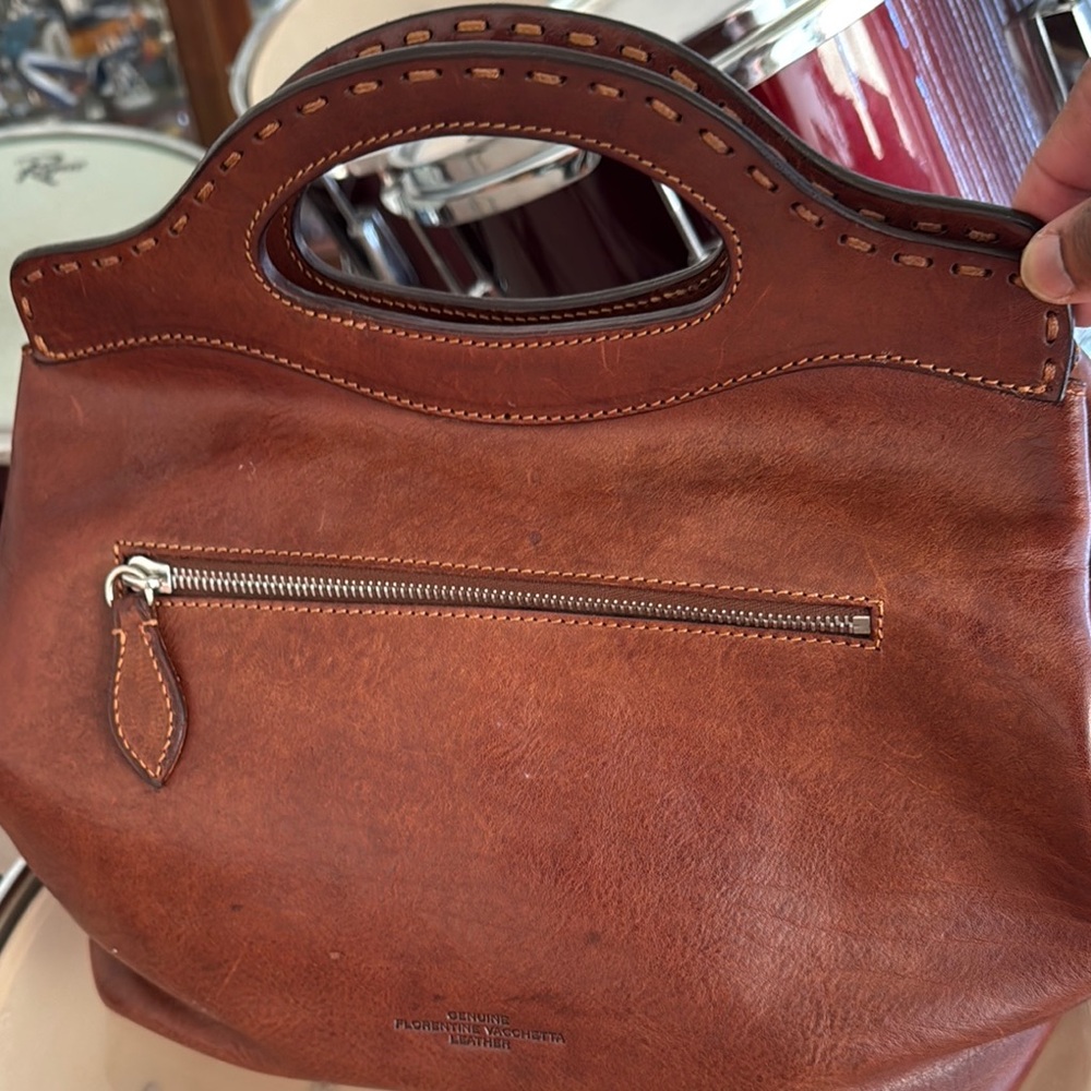Baldinini Brown Leather Handbag - Picture 4 of 7